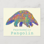 Psychedelic Pangolin Endangered Species Animal Art Briefkaart (Voorkant)