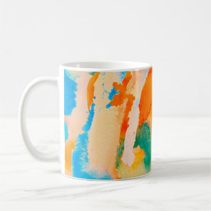 Psychedelic Paper. Klassiek blauw en Lush Lava Red Koffiemok