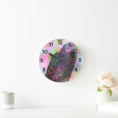 Psychedelic Parrot Ronde Klok (Huis)