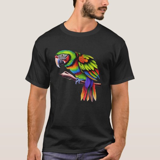 Psychedelic Parrot T-shirt (Voorkant)