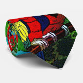 Psychedelic Parrots Stropdas (Opgerold)