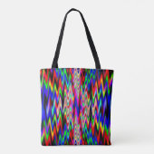 Psychedelic Party golven..... Tote Bag (Achterkant)