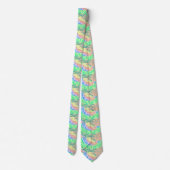 Psychedelic Pastel Tie Dye Hippie Retro Stropdas (Achterkant)