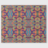 Psychedelic Pattern Cadeaupapier (Vlak)