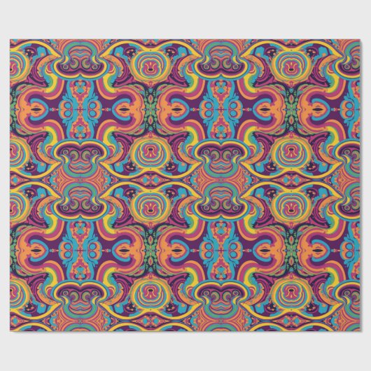 Psychedelic Pattern Cadeaupapier (Vlak)