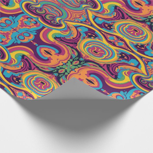 Psychedelic Pattern Cadeaupapier (Hoek)