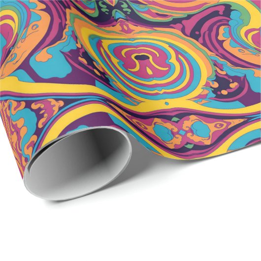 Psychedelic Pattern Cadeaupapier (Rol Hoek)
