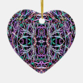 Psychedelic Pattern in Roze Keramisch Ornament (Voorkant)