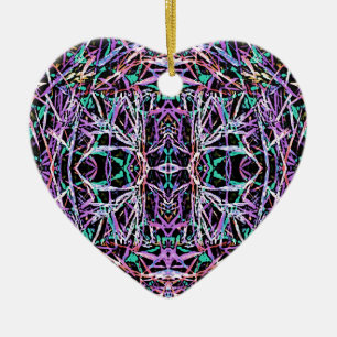 Psychedelic Pattern in Roze Keramisch Ornament