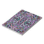 Psychedelic Pattern in Roze Notitieblok (Linkerzijde)