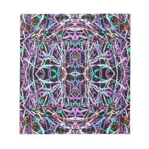 Psychedelic Pattern in Roze Notitieblok