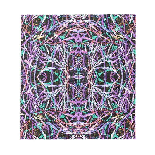 Psychedelic Pattern in Roze Notitieblok (Voorkant)