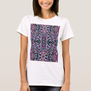 Psychedelic Pattern in Roze T-shirt