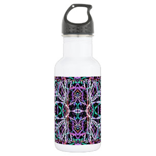 Psychedelic Pattern in Roze Waterfles