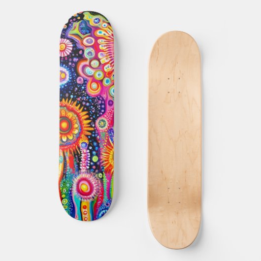Psychedelic Pattern Persoonlijk Skateboard (Voorkant)