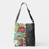 Psychedelic Patterns Crossbody Tas (Achterkant)