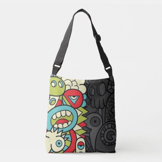 Psychedelic Patterns Crossbody Tas (Voorkant)