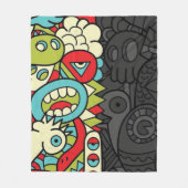 Psychedelic Patterns Fleece Deken (Voorkant)