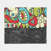 Psychedelic Patterns Fleece Deken (Voorkant (Horizontaal))