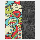 Psychedelic Patterns Fleece Deken (Voorkant)