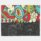 Psychedelic Patterns Fleece Deken (Voorkant (Horizontaal))