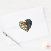 Psychedelic Patterns Hart Sticker (Envelop)
