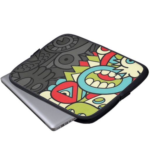 Psychedelic Patterns Laptop Sleeve (Voorkant onderkant)