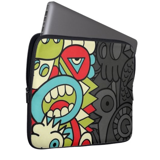 Psychedelic Patterns Laptop Sleeve (Voorkant Rechts)