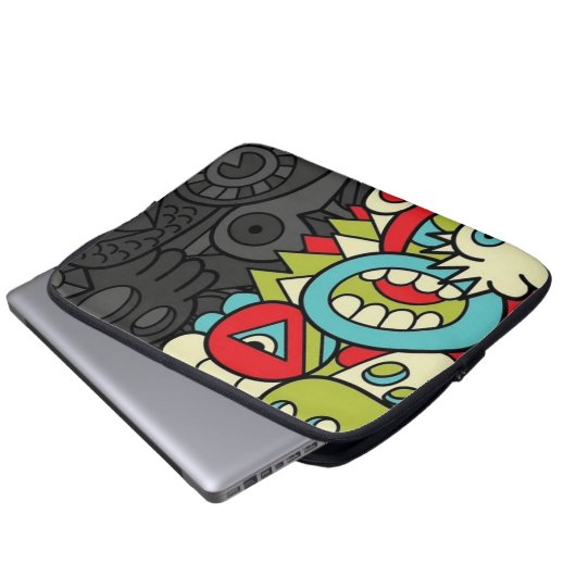 Psychedelic Patterns Laptop Sleeve (Voorkant onderkant)