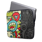 Psychedelic Patterns Laptop Sleeve (Voorkant Links)