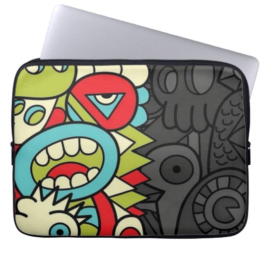 Psychedelic Patterns Laptop Sleeve (Voorkant)