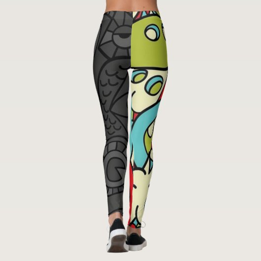 Psychedelic Patterns Leggings (Achterkant)