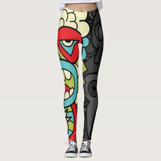 Psychedelic Patterns Leggings (Voorkant)