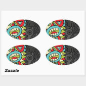 Psychedelic Patterns Ovale Sticker (Vel)