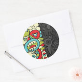 Psychedelic Patterns Ronde Sticker (Envelop)