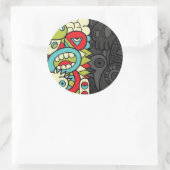 Psychedelic Patterns Ronde Sticker (Tas)