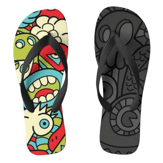 Psychedelic Patterns Teenslippers (Voetbed)