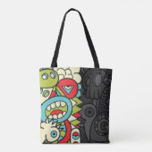 Psychedelic Patterns Tote Bag (Achterkant)