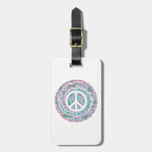 Psychedelic Peace Bagagelabel (Voorkant verticaal)