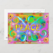 Psychedelic Peace Briefkaart (Voorkant / Achterkant)