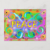 Psychedelic Peace Briefkaart (Voorkant)