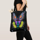Psychedelic Peace Butterfly Tote Bag (Dichtbij)