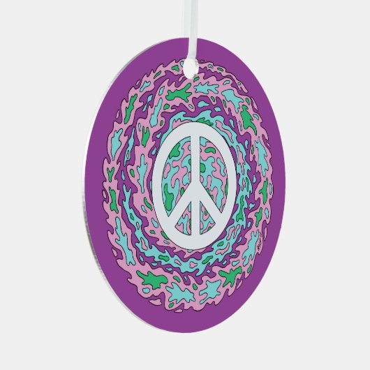 Psychedelic Peace Ceramic Ornament (Voorkant Rechts)
