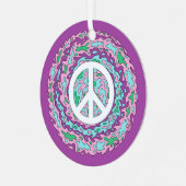 Psychedelic Peace Ceramic Ornament (Voorkant links)