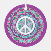 Psychedelic Peace Ceramic Ornament (Achterkant)