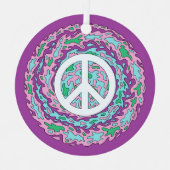 Psychedelic Peace Ceramic Ornament (Voorkant)
