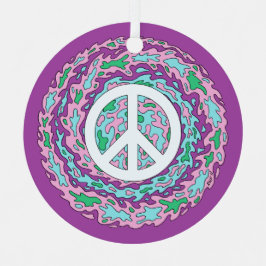 Psychedelic Peace Ceramic Ornament