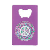 Psychedelic Peace Creditkaart Flessenopener (Voorkant)