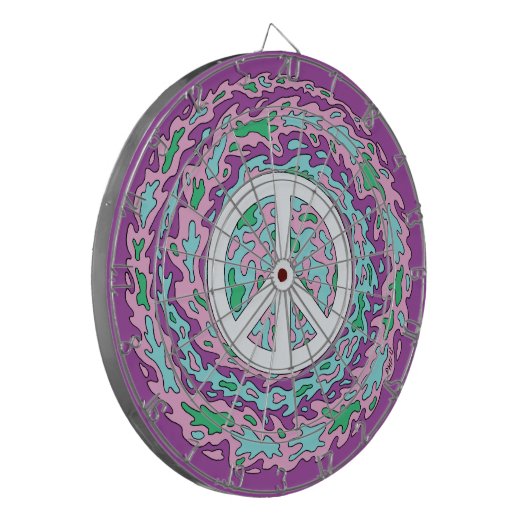 Psychedelic Peace Dartbord (Voorkant Links)