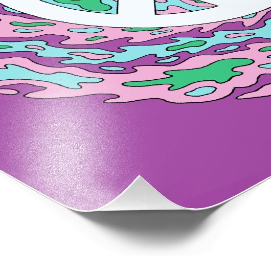 Psychedelic Peace Foto Afdruk (Hoek)